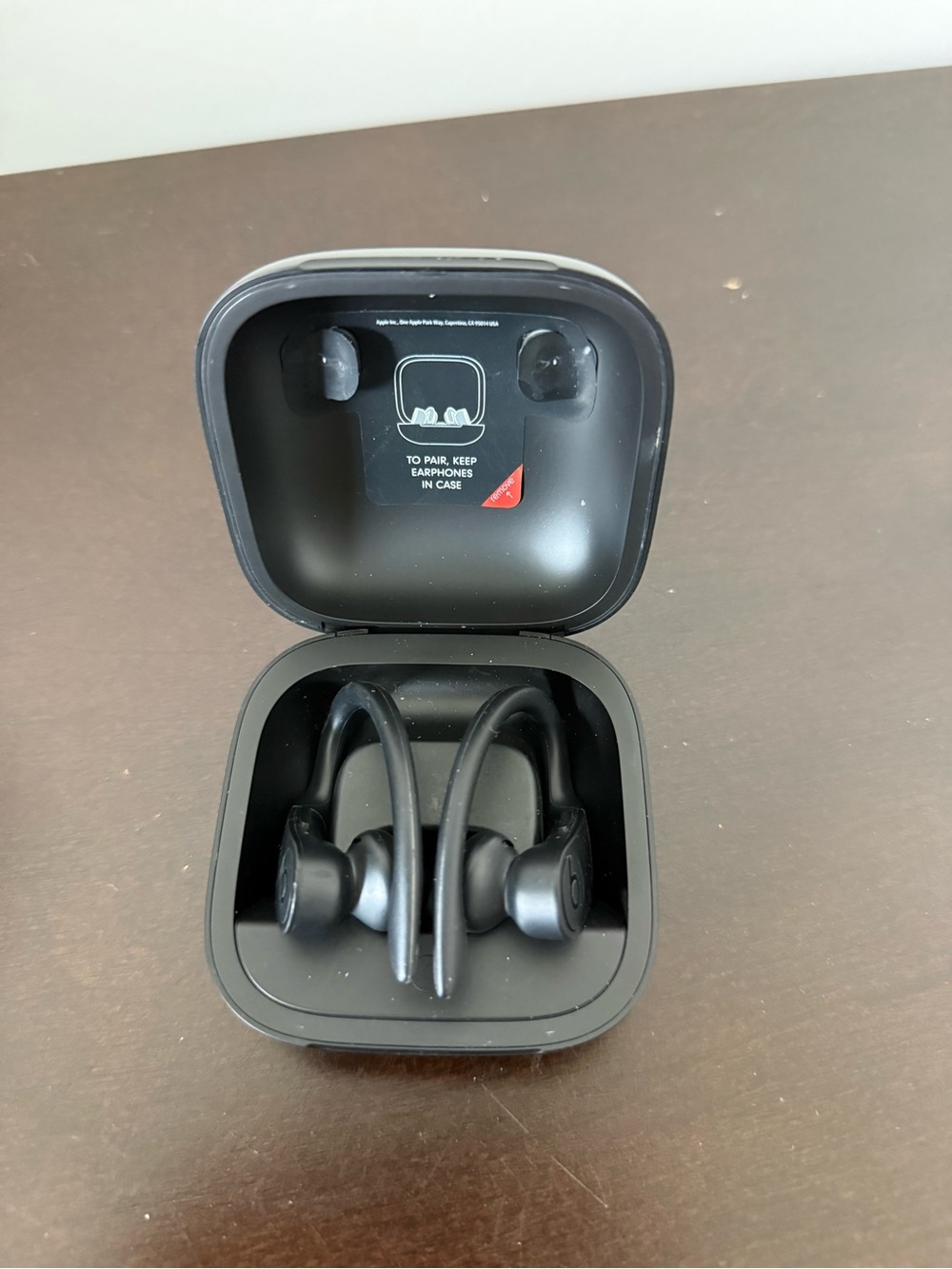 Beats by Dre Black Earhook Wireless Earbuds with Charging Case